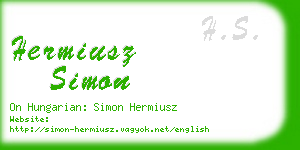 hermiusz simon business card